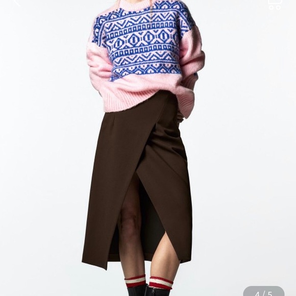 NEW Zara midi skirt with slit - Picture 2 of 6